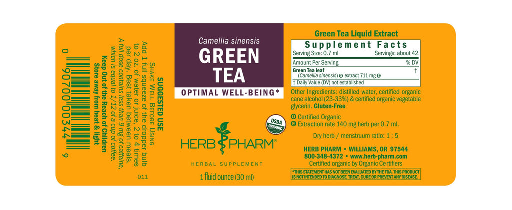 Herb Pharm® Green Tea - 1 oz - Christopher's Herb Shop