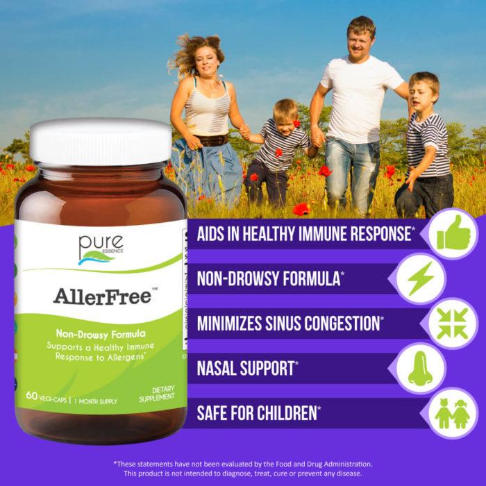 AllerFree ™ – Natural Allergy Relief 60 Vegi-Caps - Christopher's Herb Shop