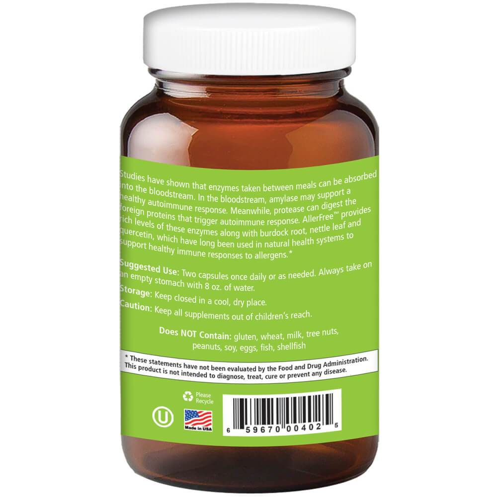 AllerFree ™ – Natural Allergy Relief 60 Vegi-Caps - Christopher's Herb Shop