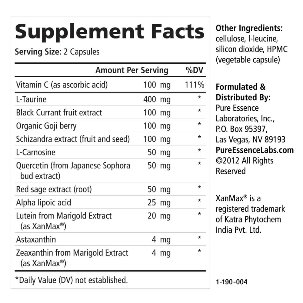 VisionEssence™ 60 Vegi-Caps - Christopher's Herb Shop