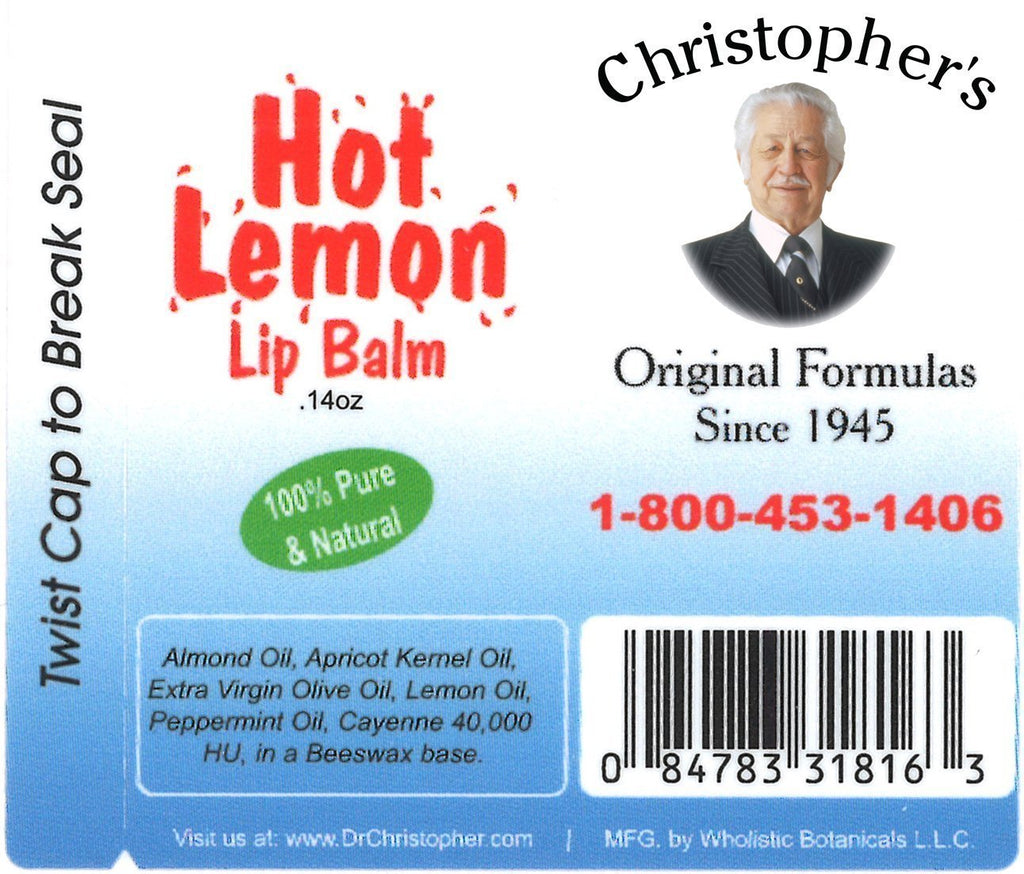 Hot Lemon Lip Balm - Christopher's Herb Shop