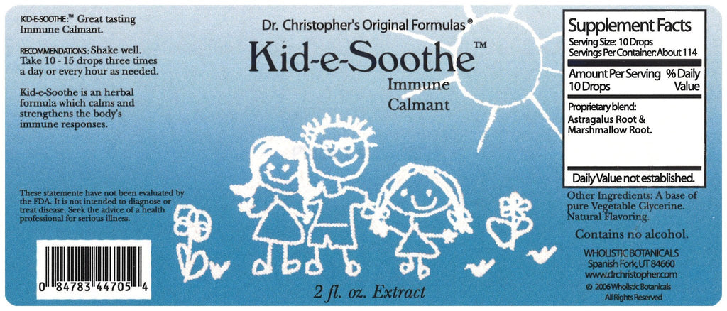 Kid-E-Soothe - 2 oz. Glycerine Extract - Christopher's Herb Shop