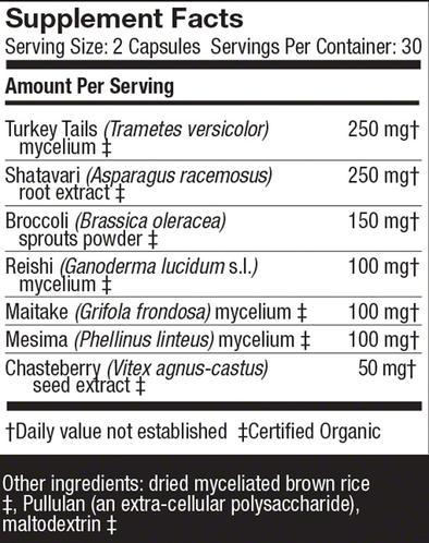 Host Defense® MycoBotanicals® Woman - 60 Vegetarian Capsules - Christopher's Herb Shop